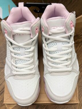 And1 Shoes And1 Assist 6.0 Girls Basketball Shoes Size 2 White Pink Grey High